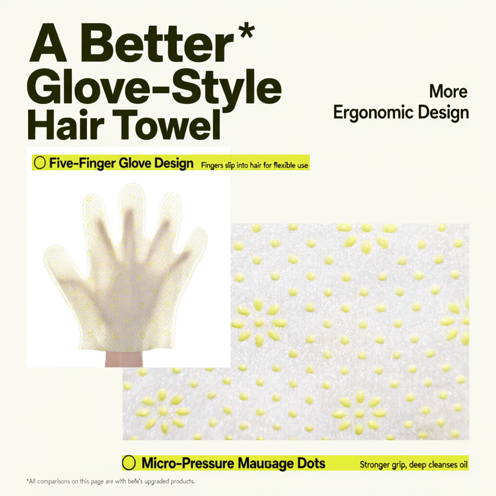 Dry Hair Cleaning Gloves